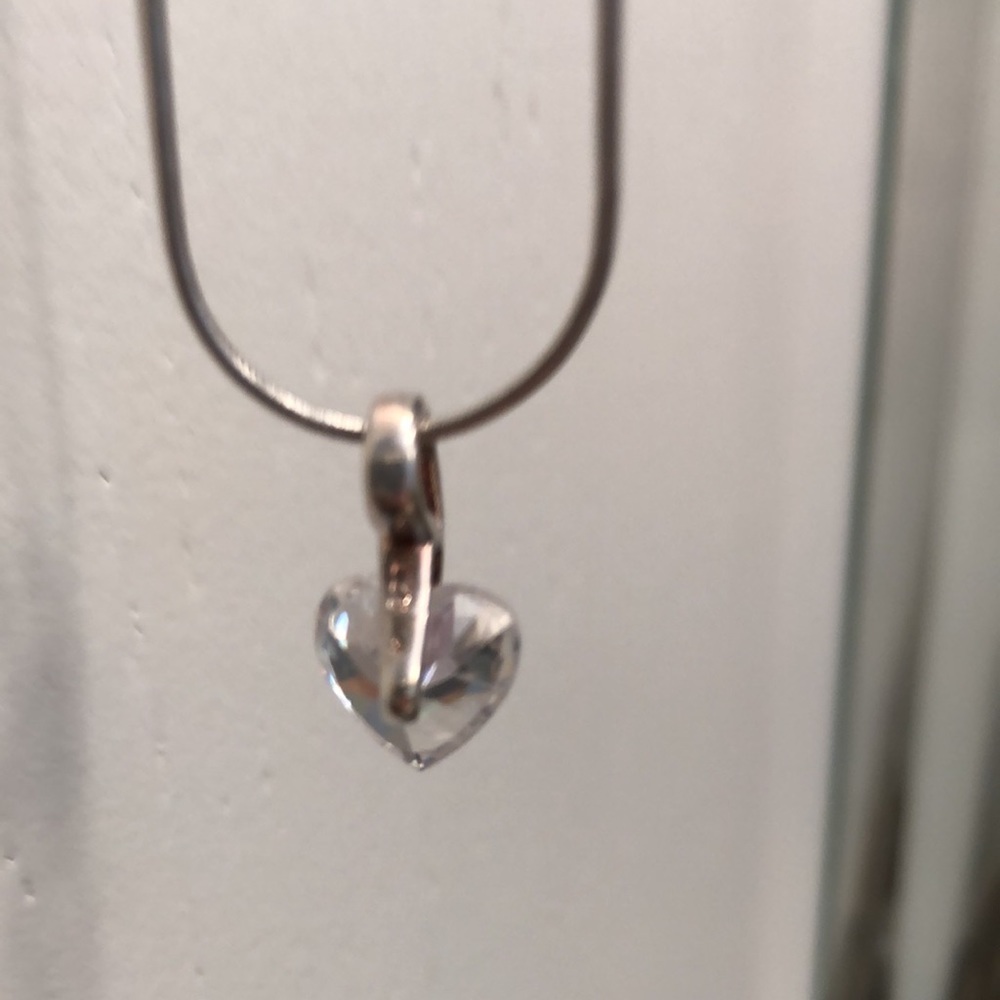 Swarovski Heart Shaped Pendant w/ SS Necklack - Picture 9 of 10